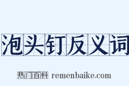 泡头钉反义词是什么意思的图片